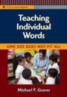 Image for Teaching individual words  : one size does not fit all