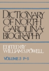 Image for Dictionary of North Carolina Biography : Vol. 5, P-S