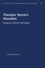 Image for Theodor Storm&#39;s Novellen : Essays on Literary Technique