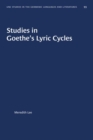 Image for Studies in Goethe&#39;s Lyric Cycles