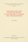 Image for L&#39;amour lointain de Jaufre Rudel et le sens de la poesie des troubadours