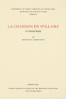 Image for La Chanson de Willame  : a critical study