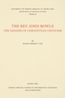 Image for The Rev. John Bowle  : the genesis of Cervantean criticism