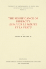 Image for The Significance of Diderot&#39;s Essai sur le mA©rite et la vertu