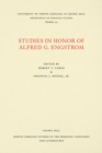 Image for Studies in Honor of Alfred G. Engstrom