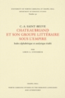 Image for Chateaubriand et son groupe litteraire sous l&#39;Empire