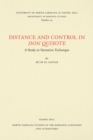 Image for Distance and control in Don Quixote  : a study in narrative technique