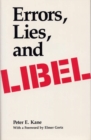 Image for Errors, Lies, and Libel