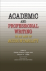 Image for Academic and Professional Writing in an Age of Accountability