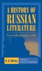 Image for A History of Russian Literature : From Its Beginnings to 1900
