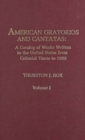 Image for American Oratorios and Cantatas : A Catalog of Works Written in the United States from Colonial Times to 1985