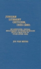Image for Jungian Literary Criticism, 1920-1980 : An Annotated, Critical Bibliography of Works in English (with a Selection of Titles after 1980)