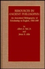 Image for Resources in Ancient Philosophy : An Annotated Bibliography of Scholarship in English, 1965-1989