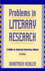 Image for Problems in Literary Research