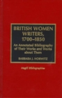 Image for British Women Writers, 1700-1850