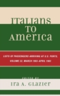 Image for Italians to America, March 1903 - April 1903 : List of Passengers Arriving at U.S. Ports