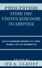 Image for Emigration from the United Kingdom to America : Lists of Passengers Arriving at U.S. Ports, July 1872 - December 1872