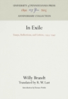 Image for In Exile : Essays, Reflections, and Letters, 1933-1947