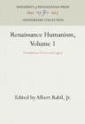 Image for Renaissance Humanism, Volume 1