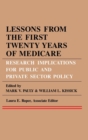 Image for Lessons from the First Twenty Years of Medicare : Research Implications for Public and Private Sector Policy