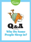 Image for Why Do Some People Sleep in?