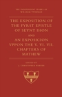 Image for The Exposition of 1 John and An Exposition upon Matthew V-VII