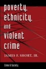 Image for Poverty, Ethnicity, And Violent Crime