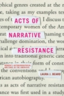 Image for Acts of narrative resistance: women&#39;s autobiographical writings in the Americas