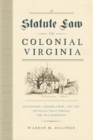 Image for Statute law in colonial Virginia  : governors, assemblymen, and the revisals that forged the Old Dominion