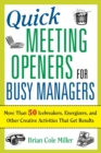 Image for Quick Meeting Openers for Busy Managers