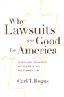Image for Why Lawsuits are Good for America : Disciplined Democracy, Big Business, and the Common Law