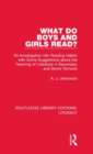 Image for What do Boys and Girls Read?