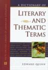 Image for A Dictionary of Literary and Thematic Terms