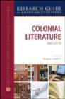 Image for COLONIAL LITERATURE, 1607-1776