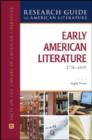 Image for EARLY AMERICAN LITERATURE, 1776-1820