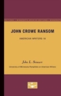 Image for John Crowe Ransom - American Writers 18 : University of Minnesota Pamphlets on American Writers