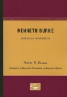 Image for Kenneth Burke - American Writers 75 : University of Minnesota Pamphlets on American Writers