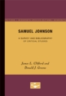 Image for Samuel Johnson : A Survey and Bibliography of Critical Studies