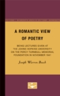 Image for A Romantic View of Poetry
