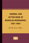 Image for Journal and Letter Book of Nicholas Buckeridge, 1651-1654