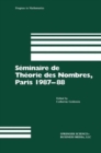 Image for Seminaire de Theorie des Nombres, Paris 1987-88
