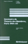 Image for Seminaire De Theorie DES Nombres Paris 1984-