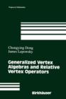 Image for Generalized Vertex Algebras and Relative Vertex Operators