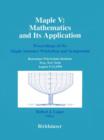 Image for Maple V: Mathematics and its Applications