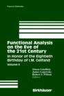 Image for Functional Analysis on the Eve of the 21st Century : In Honor of the Eightieth Birthday of I. M. Gelfand