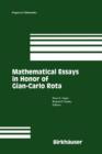 Image for Mathematical Essays in honor of Gian-Carlo Rota