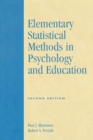 Image for Elementary Statistical Methods in Psychology and Education