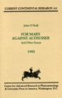 Image for For Marx Against Althusser