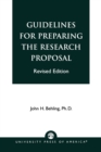 Image for Guidelines for Preparing the Research Proposal