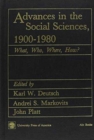 Image for Advances in the Social Sciences 1900-1980